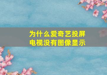 为什么爱奇艺投屏电视没有图像显示