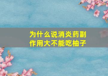 为什么说消炎药副作用大不能吃柚子