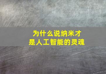 为什么说纳米才是人工智能的灵魂