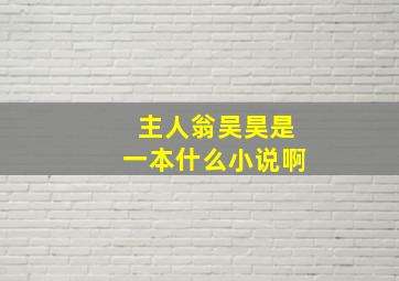 主人翁吴昊是一本什么小说啊