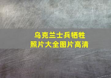 乌克兰士兵牺牲照片大全图片高清