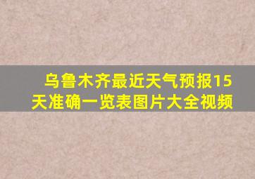 乌鲁木齐最近天气预报15天准确一览表图片大全视频