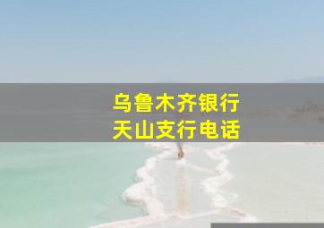 乌鲁木齐银行天山支行电话