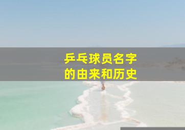 乒乓球员名字的由来和历史