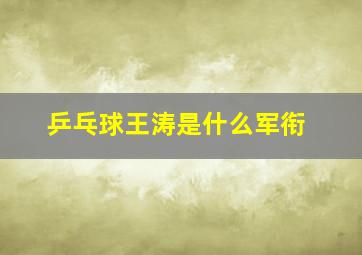 乒乓球王涛是什么军衔