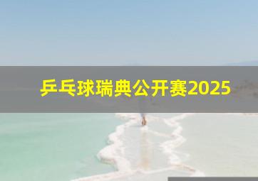 乒乓球瑞典公开赛2025