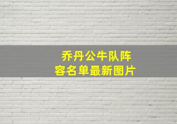 乔丹公牛队阵容名单最新图片