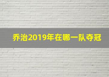 乔治2019年在哪一队夺冠