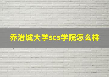 乔治城大学scs学院怎么样