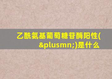 乙酰氨基葡萄糖苷酶阳性(±)是什么