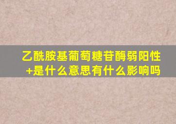 乙酰胺基葡萄糖苷酶弱阳性+是什么意思有什么影响吗