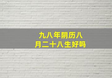 九八年阴历八月二十八生好吗