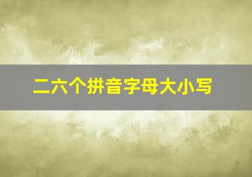 二六个拼音字母大小写