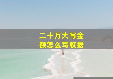 二十万大写金额怎么写收据