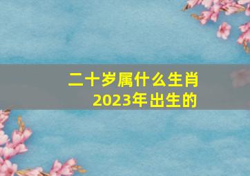 二十岁属什么生肖2023年出生的