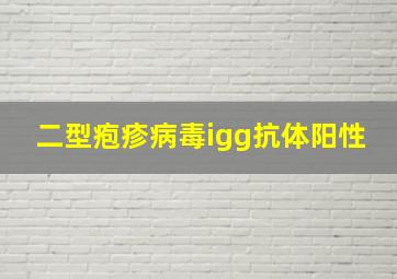 二型疱疹病毒igg抗体阳性