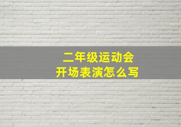 二年级运动会开场表演怎么写