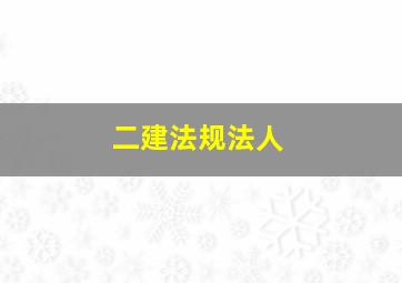 二建法规法人