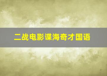 二战电影谍海奇才国语