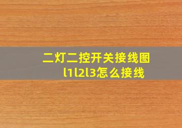 二灯二控开关接线图l1l2l3怎么接线