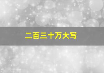 二百三十万大写