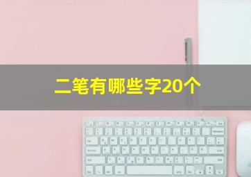 二笔有哪些字20个