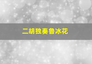 二胡独奏鲁冰花