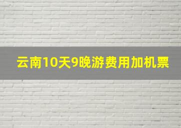 云南10天9晚游费用加机票