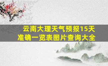 云南大理天气预报15天准确一览表图片查询大全