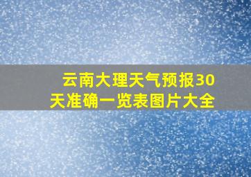 云南大理天气预报30天准确一览表图片大全