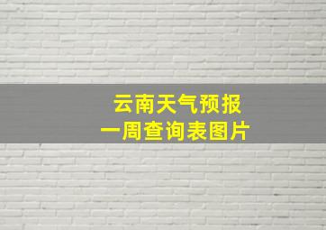 云南天气预报一周查询表图片