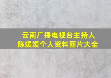 云南广播电视台主持人陈媛媛个人资料图片大全