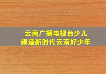 云南广播电视台少儿频道新时代云南好少年