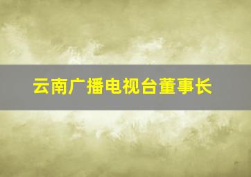 云南广播电视台董事长