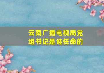 云南广播电视局党组书记是谁任命的