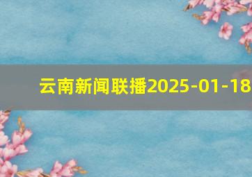 云南新闻联播2025-01-18