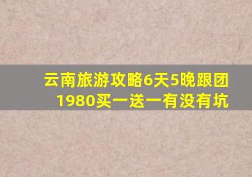 云南旅游攻略6天5晚跟团1980买一送一有没有坑