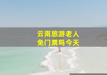 云南旅游老人免门票吗今天