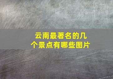 云南最著名的几个景点有哪些图片