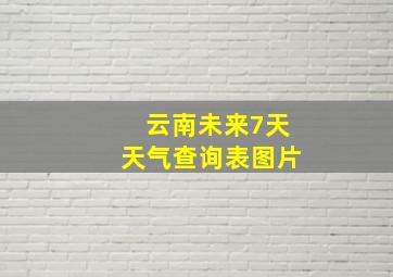 云南未来7天天气查询表图片