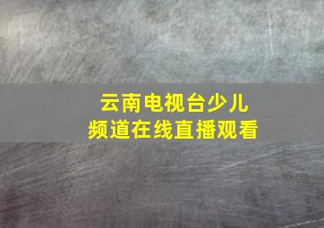 云南电视台少儿频道在线直播观看