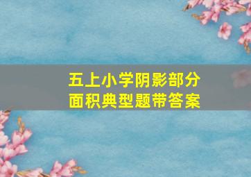 五上小学阴影部分面积典型题带答案