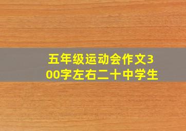 五年级运动会作文300字左右二十中学生