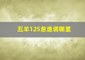 五羊125怠速调哪里