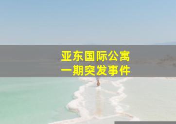 亚东国际公寓一期突发事件