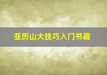 亚历山大技巧入门书籍