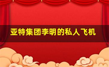 亚特集团李明的私人飞机