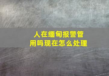 人在缅甸报警管用吗现在怎么处理