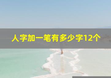 人字加一笔有多少字12个