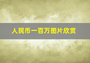 人民币一百万图片欣赏